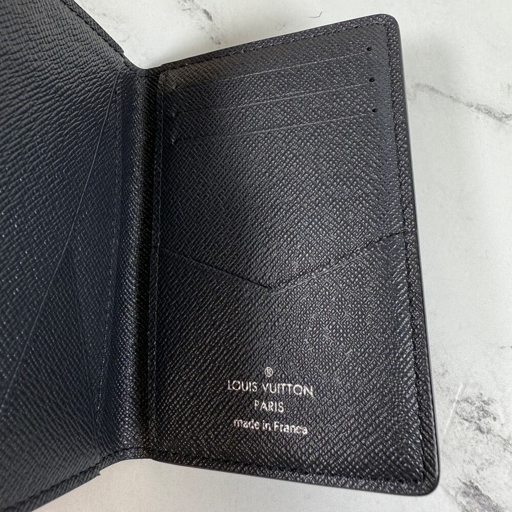 Louis Vuitton Chapman Pocket Organizer wallet Monogram LV Rhino Navy Blue w/box - Picture 12 of 12